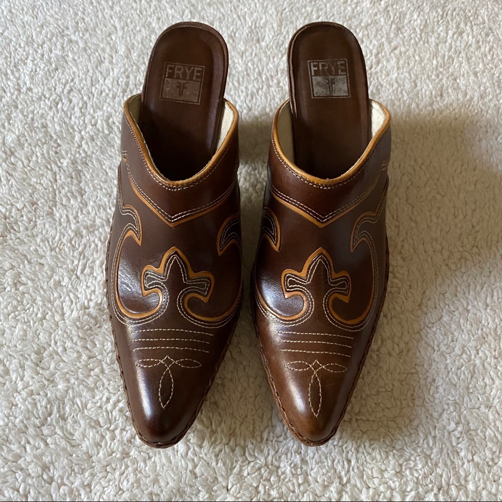 Frye Boots open heel